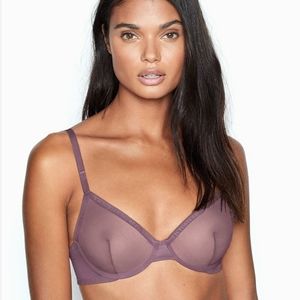Victoria Secret Sheer Lux Black Bra